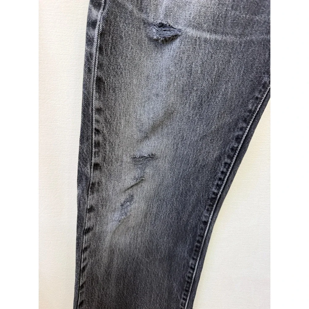 Levis 501 Original Fit Distressed Faded Black Jeans 33x32 Grunge 501-0660